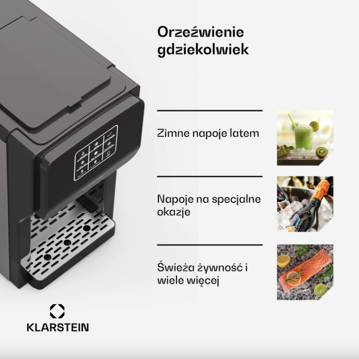 Льдогенератор KLARSTEIN ArcticBlend 3в1 до 20кг льда/6л измельчение льда и дозатор воды (10046192) - фото 5 Льдогенератор KLARSTEIN ArcticBlend 3в1 до 20кг льда/6л измельчение льда и дозатор воды (10046192) - фото 5