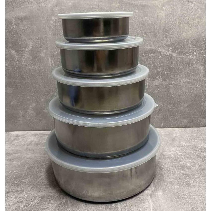 Набір лотків з кришкою A-Plus 5-60 із нержавіючої сталі 5 шт. (1678082743)