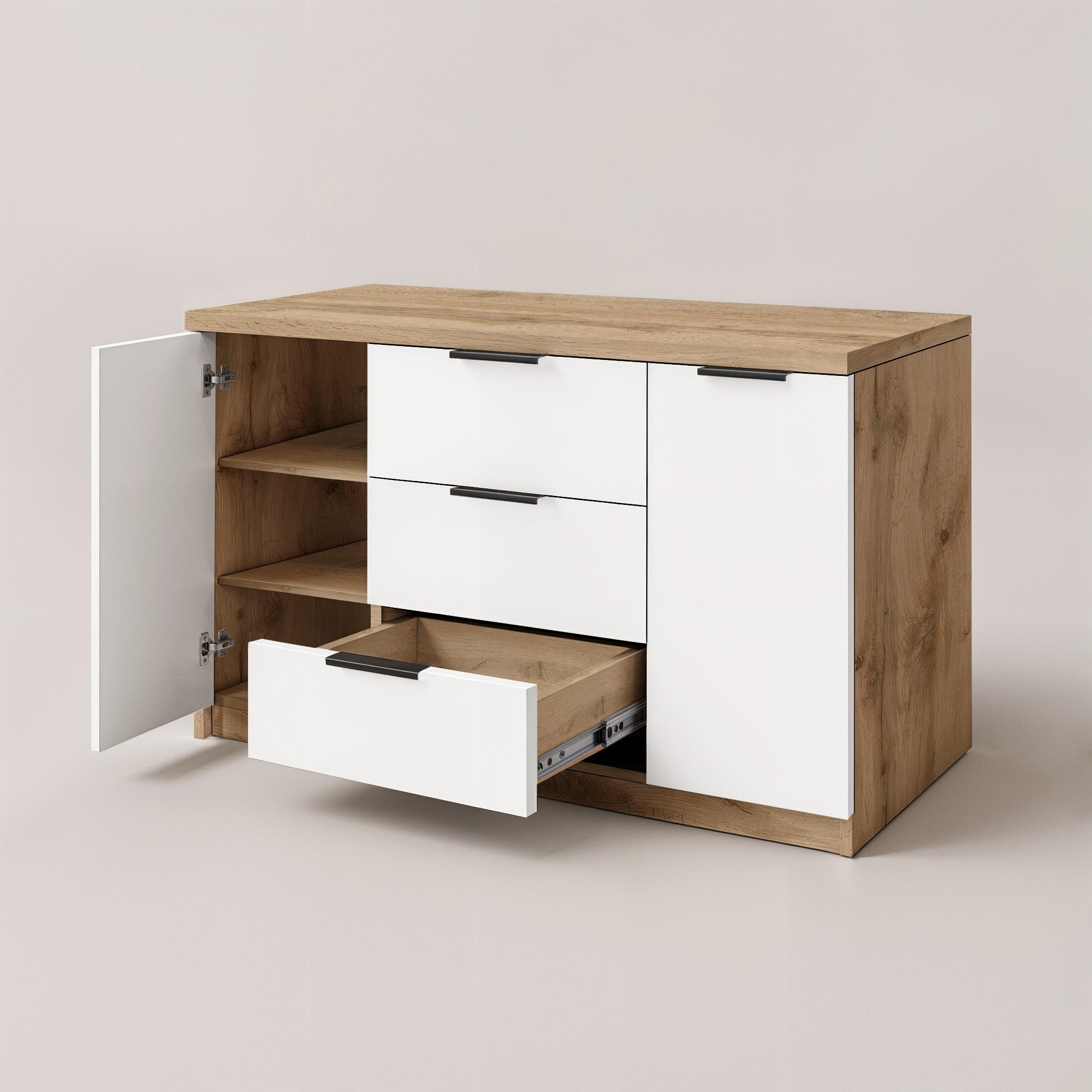 Комод Komfort 1300х450х850 мм Дуб Аппалачи/Белый - фото 3