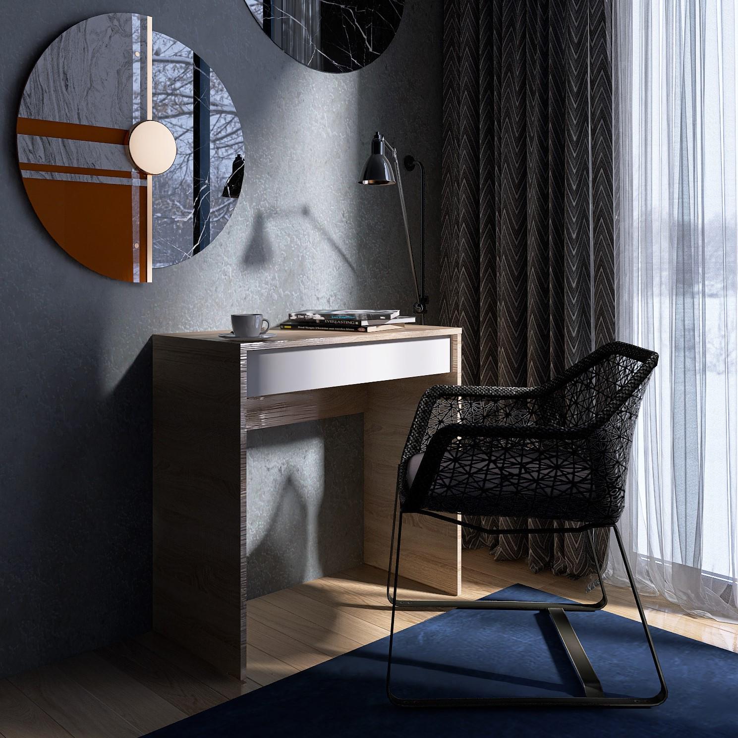 Компьютерный стол Everest Сити 750 Мини 752х380х746 мм Сонома/Белый (11421) - фото 3