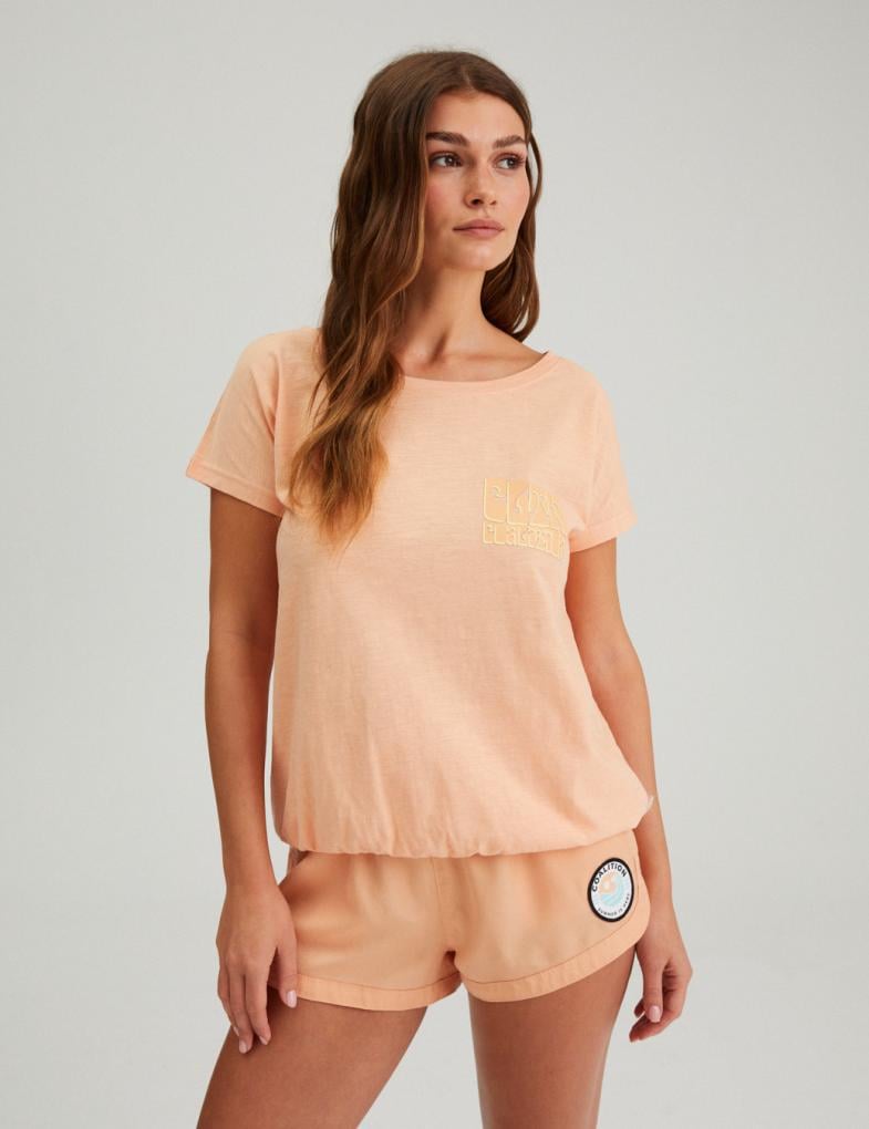 Футболка жіноча Diverse CLTN 502 S Персиковий (5902598870858)