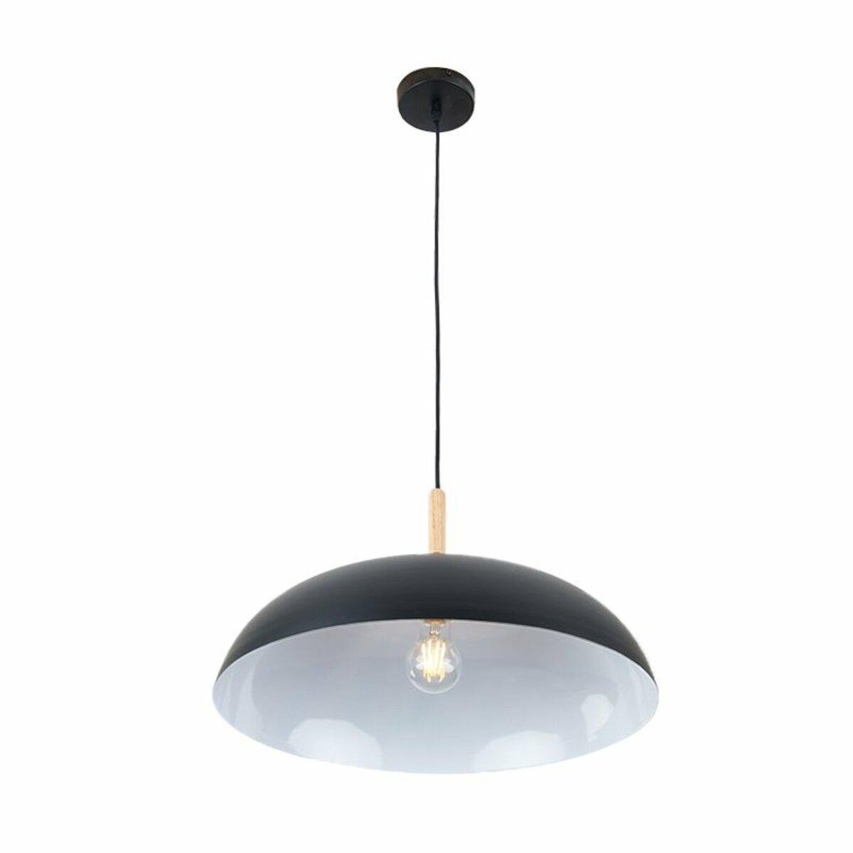 Люстра Sirius в форме полусферы с плафоном под лампу Е27 Черно-белый (7899/450)