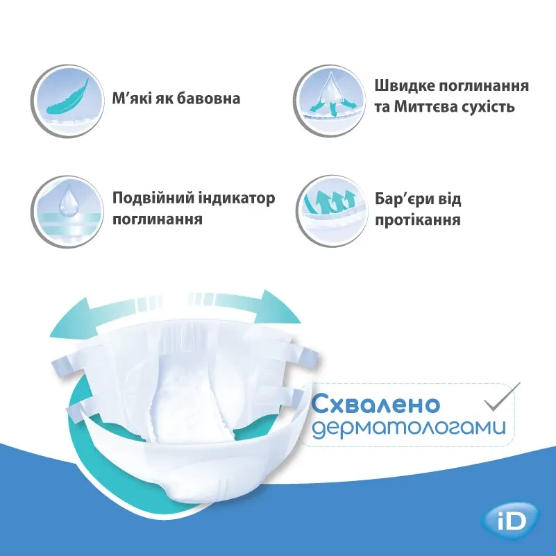Підгузки для дорослих iD Slip Plus Large №30 (000003005) - фото 4