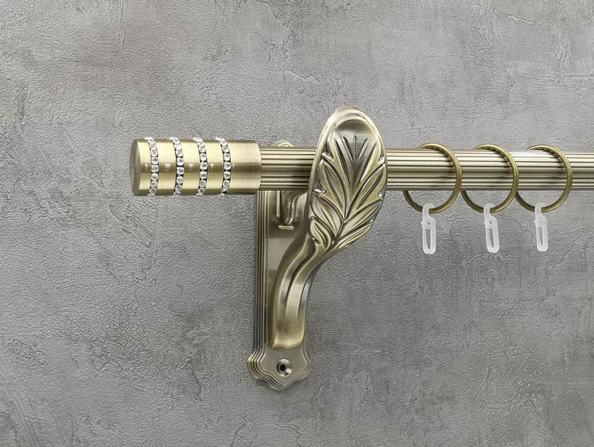 Карниз Quadrum Барамела рифленая штанга одинарный ретро 25 мм 400 см Антик (262043676)