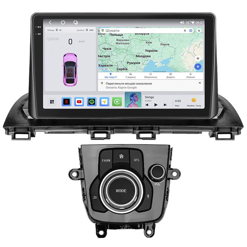 Автомагнитола штатная Lesko 4G/QLED/360°/CarPlay/GPS/Wi-Fi для Mazda 3 III BM Рестайлинг 2016-2019 4/64Gb 9" (2328427068)