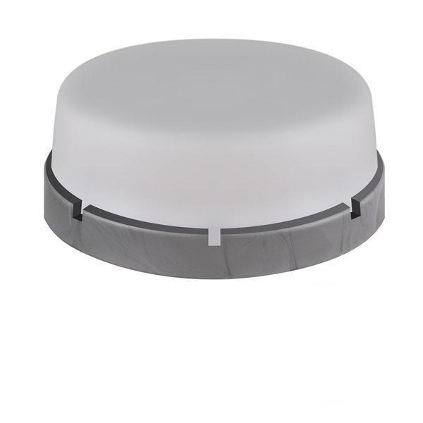 Настенно-потолочный светильник круглый ERKA 1065-SB E27 IP65 Серебряный/Белый (27549485)