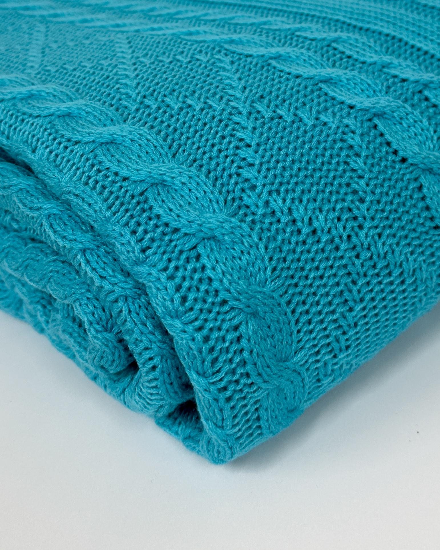 Плед двуспальный HYGG Объятия Бирюзовый (311251)