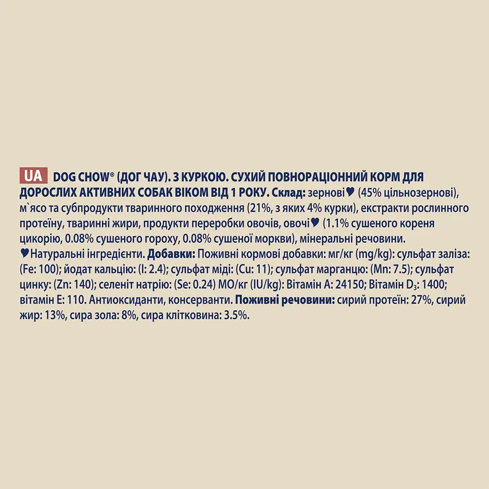 Сухой корм DOG CHOW Active 1+ для собак с повышенной активностью курица 14 кг (7613034487933) - фото 8 Сухой корм DOG CHOW Active 1+ для собак с повышенной активностью курица 14 кг (7613034487933) - фото 8