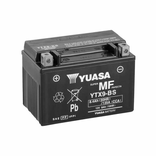 Аккумулятор YuasaBatteryEuropeGmb МОТО MF VRLA Battery YTX9-BS сухозаряженный 12V 8Ah