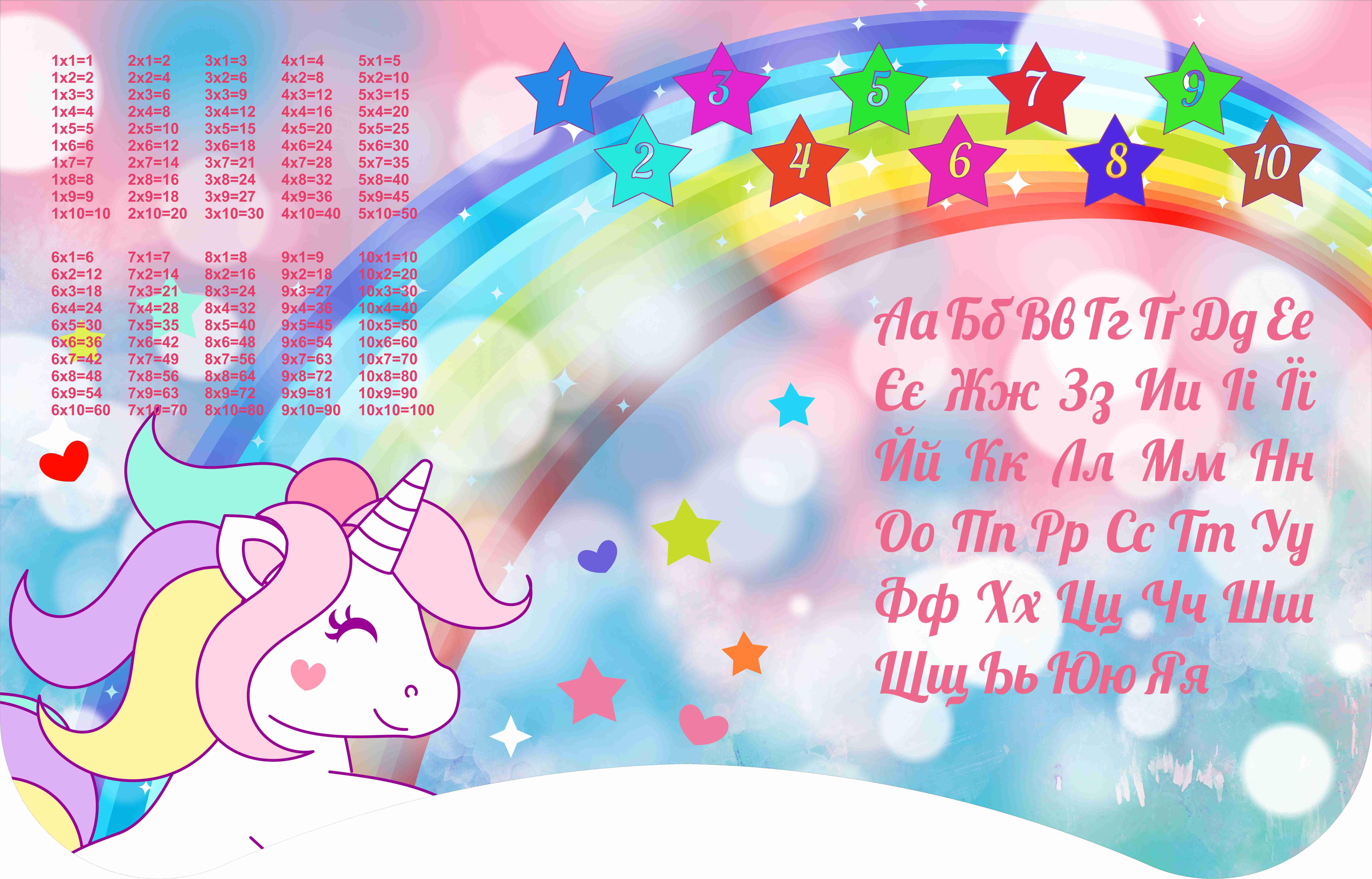 Комплект парта і стілець-трансформери Єдиноріг від 3 років Малиновий (002) - фото 2