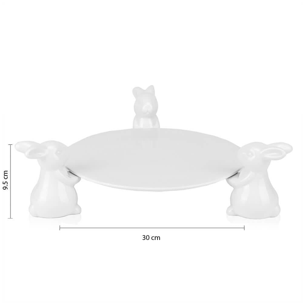 Керамическая подставка Lefard Три кролика 30 см Белый (8910-004) - фото 4
