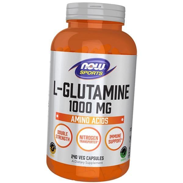 Глютамин L-Glutamine Double Strength 1000 для иммунитета и транспортировки азота 240 вег. капс. (32128003)