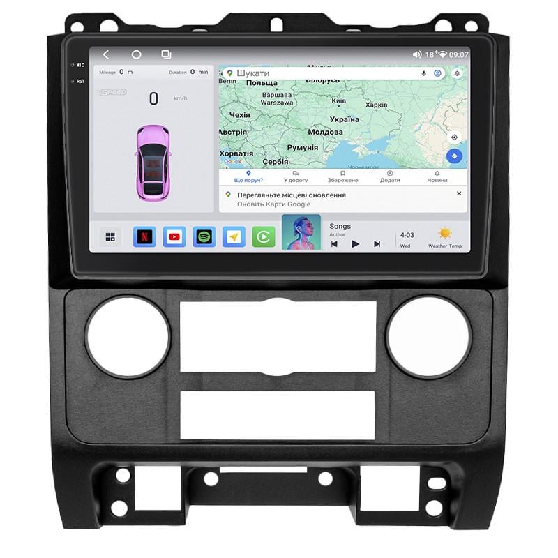 Автомагнітола штатна Lesko QLED CarPlay/4G/Wi-Fi/GPS/360° для Ford Escape I Рестайлінг 2 2007-2012 4/64Gb 9" (2317938329)