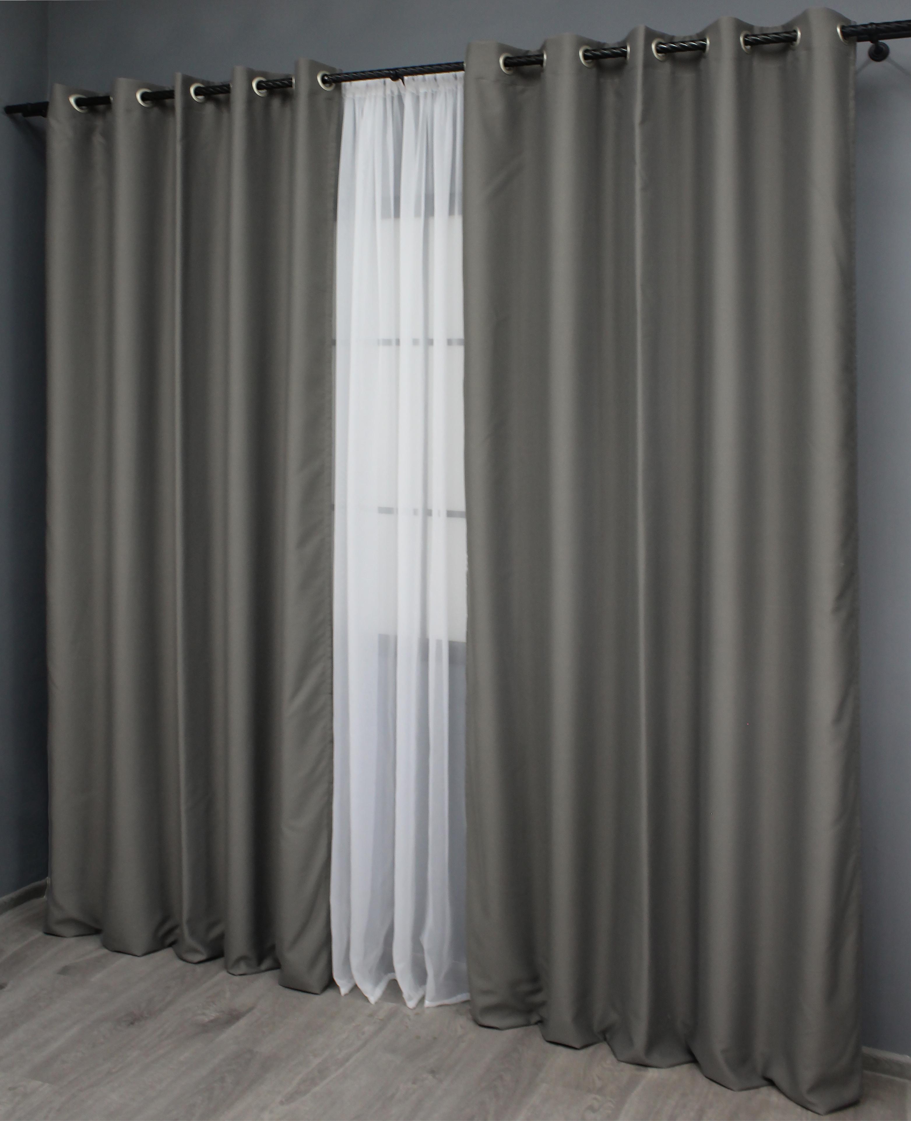 Комплект штор на люверсах VR-Textil Midnight №1228ш микровелюр 150х270 см 2 шт. Серый (37-0137) - фото 5 Комплект штор на люверсах VR-Textil Midnight №1228ш микровелюр 150х270 см 2 шт. Серый (37-0137) - фото 5