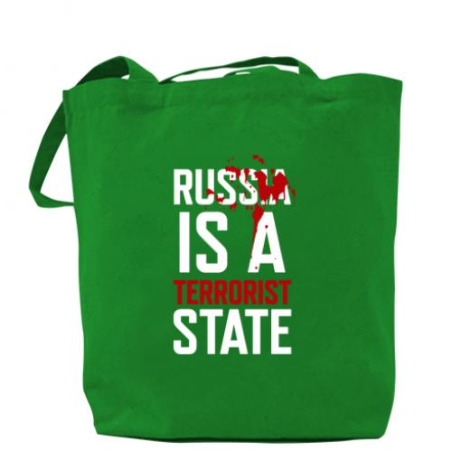 Шоппер russia is a terrorist state Зеленый (11042251-10-167791)