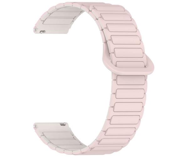 Ремешок Silicone Magnetic для смарт-часов Huawei Watch GT 5/GT 4 41 мм 18 мм Розовый