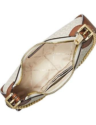 Cумка Michael Kors Medium Wilma Leather Bag Brown/White (b2402)