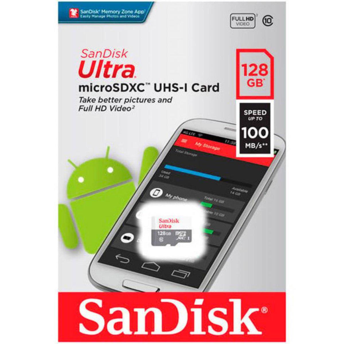 Карта памяти SanDisk Ultra A1 128 Гб (SDSQUNR-128G-GN6MN) - фото 2