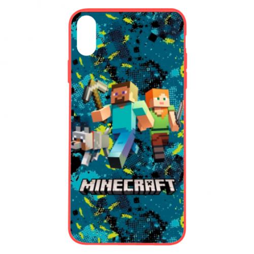 Чехол для iPhone X/Xs Minecraft Steve Alex And Dog (6848181-3-134799)