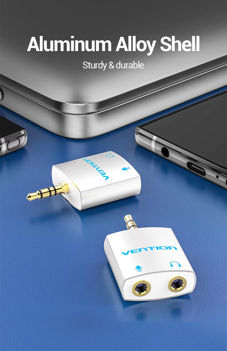 Кабель Vention 3,5 мм minijack-2х3,5 мм minijack AUX 4-пиновый TRRS Белый (BDBW0) - фото 3 Кабель Vention 3,5 мм minijack-2х3,5 мм minijack AUX 4-пиновый TRRS Белый (BDBW0) - фото 3