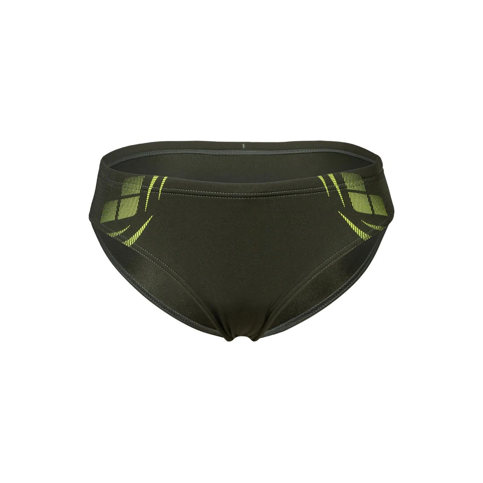 Плавки-слипи для мальчиков Arena POSEIDONIA SWIM BRIEFS Дет 140 см Темно-зеленый/Желтый (009009-306 140)