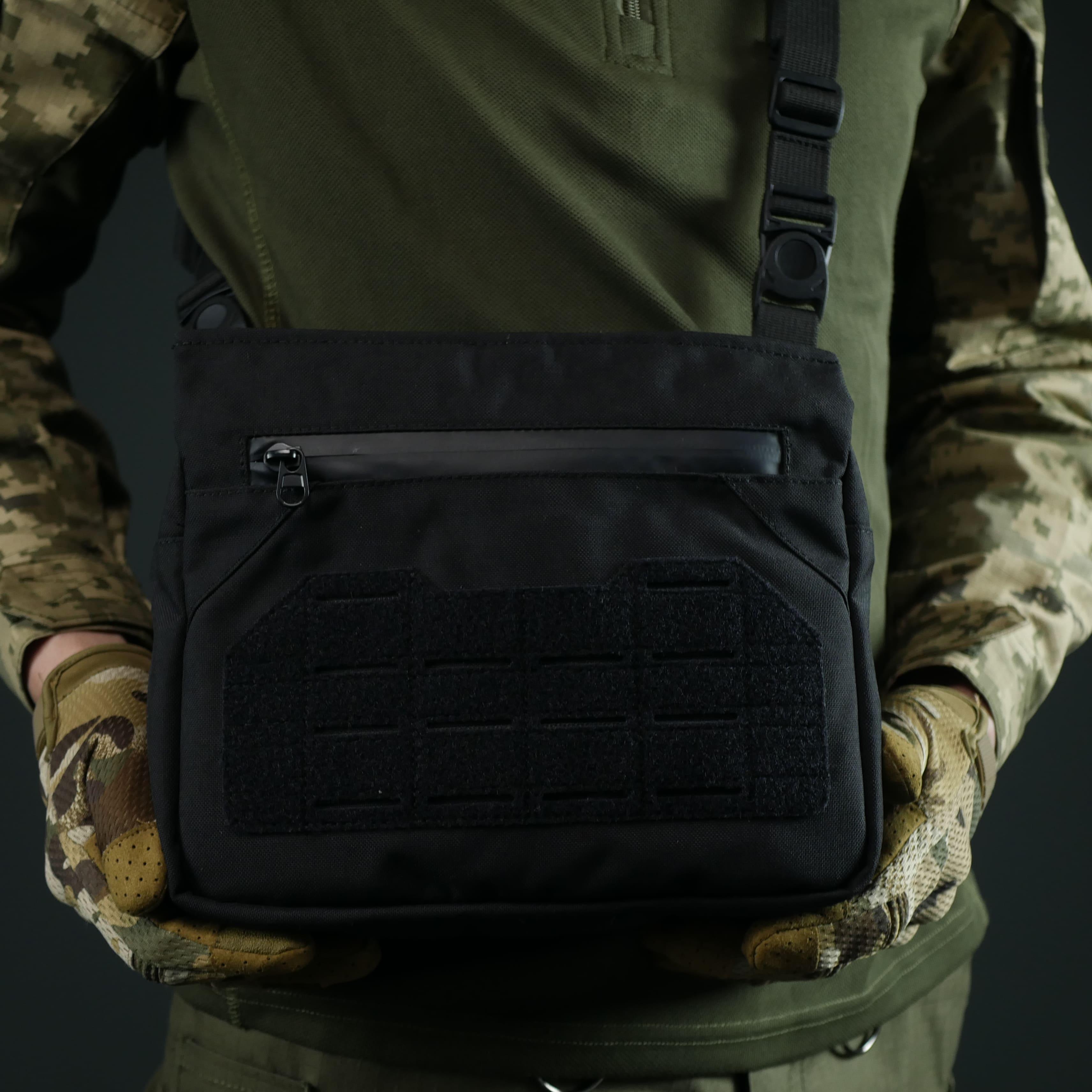 Сумка через плече Tactic city bag з IRR-просоченням Чорний (27516731) - фото 11 Сумка через плече Tactic city bag з IRR-просоченням Чорний (27516731) - фото 11