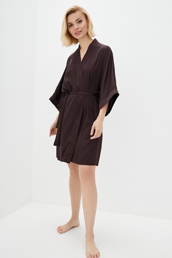 Халат шелковый Forli Flavor ONE Chocolate (SH0006-08-04_ONE) - фото 2 Халат шелковый Forli Flavor ONE Chocolate (SH0006-08-04_ONE) - фото 2