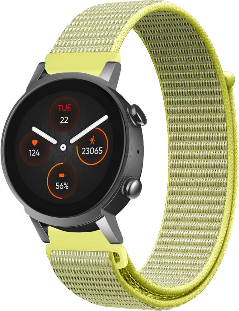 Ремешок нейлоновый Sport Loop для Mobvoi TicWatch E3 Green (16136-5A)