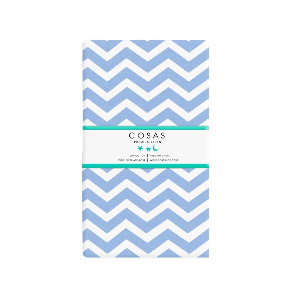 Набір простирадл Cosas White Zigzag Light Blue 220х240 см 2 шт. (4822052057513) - фото 5 Набір простирадл Cosas White Zigzag Light Blue 220х240 см 2 шт. (4822052057513) - фото 5