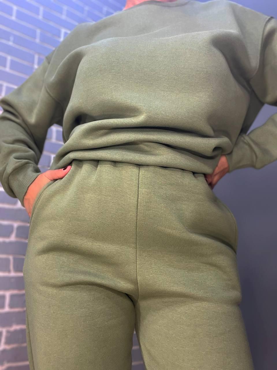 Брюки женские PEPPER MINT 24-13 спортивные джоггеры резинка на талии утепленные S Хаки (928) - фото 8 Брюки женские PEPPER MINT 24-13 спортивные джоггеры резинка на талии утепленные S Хаки (928) - фото 8