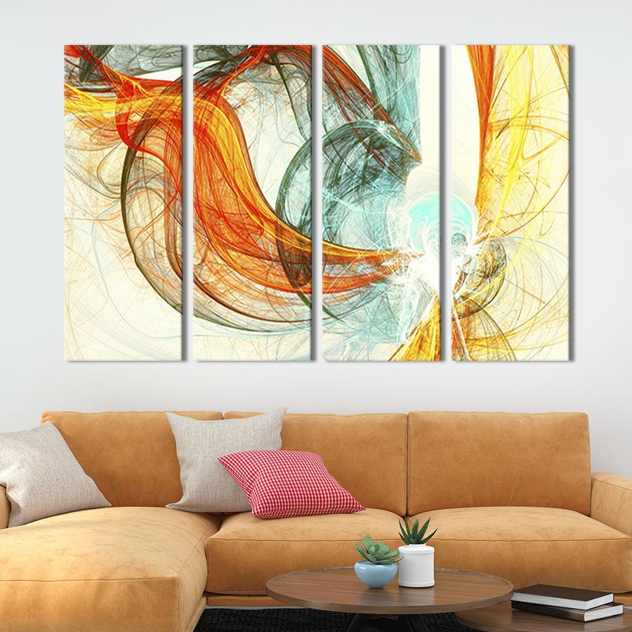 Картина модульная из 4 частей Яркая абстрактная композиция M 89x53 см (50-41)