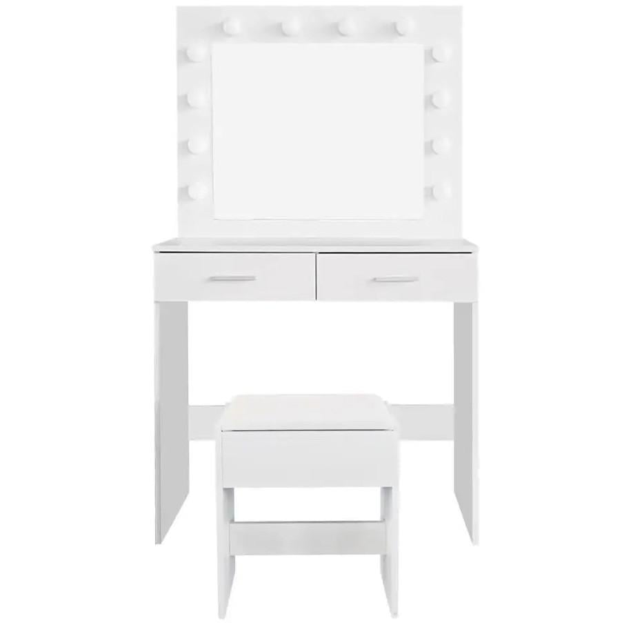 Туалетний столик і табурет AVKO ADT3 з підсвіткою White (45555003_ 12kT) - фото 1