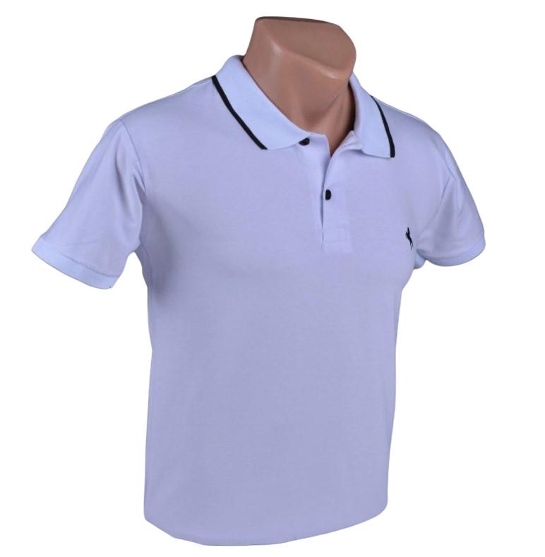 Футболка мужская с воротничком XXL р. 50 Белый