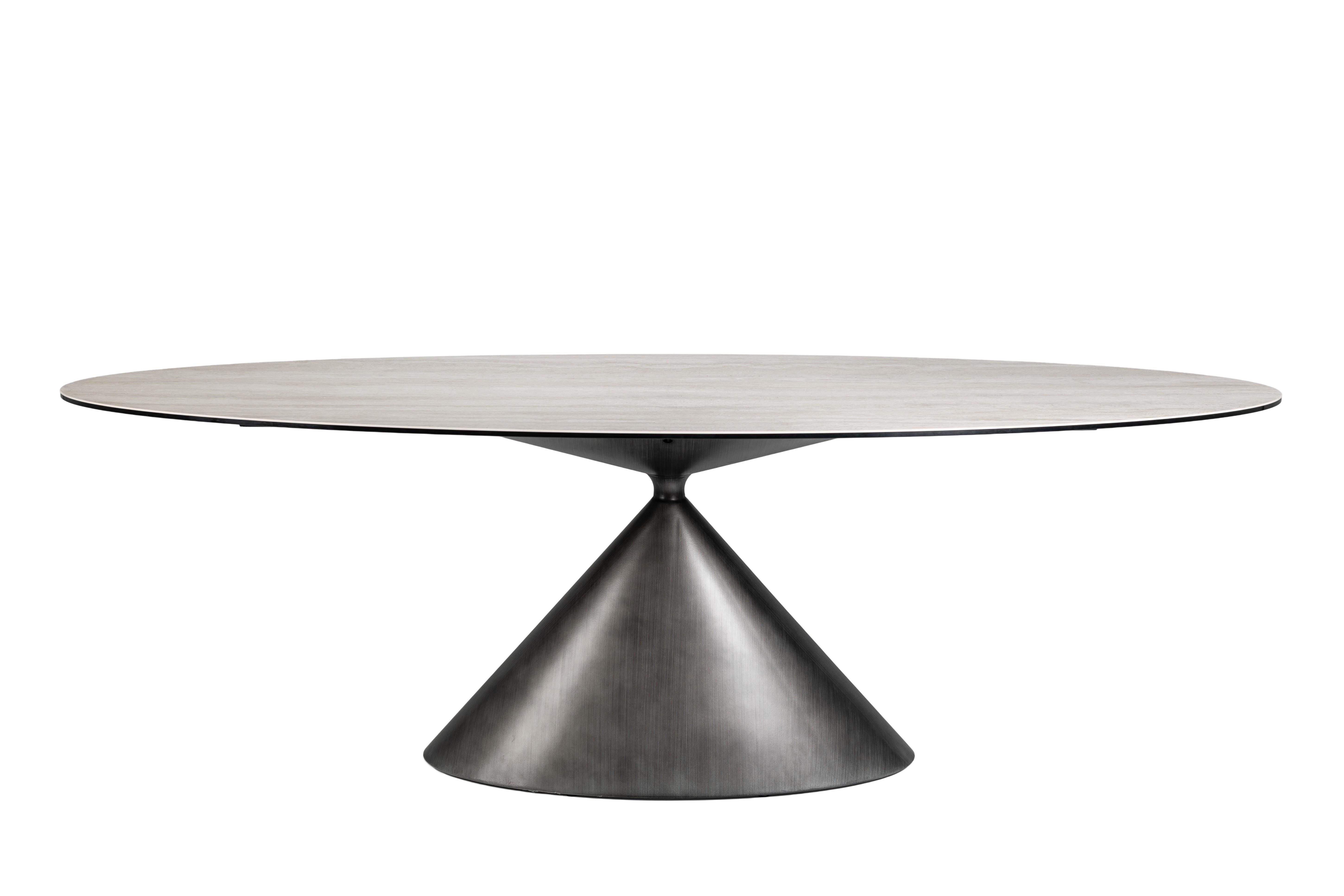 Стіл керамічний обідній Тереза Ветро 2400/1000/760 мм Грей травертін/Чорний (TML-1260) - фото 1 Стіл керамічний обідній Тереза Ветро 2400/1000/760 мм Грей травертін/Чорний (TML-1260) - фото 1