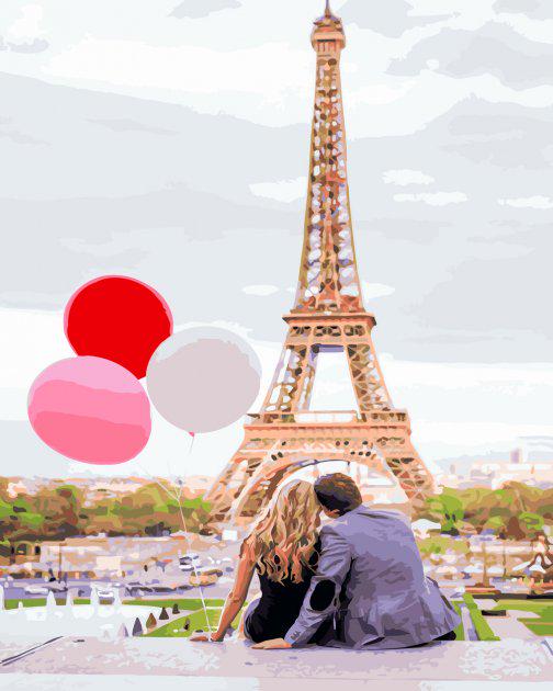 Картина по номерам Brushme Парижская любовь 40х50 см (BRM4886) Картина по номерам Brushme Парижская любовь 40х50 см (BRM4886)
