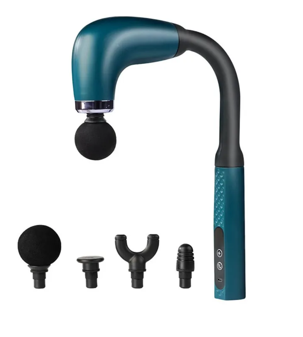 Вибромассажер для мышц FASCIAL GUN 4589 со сменными насадками (MSGRII-14)