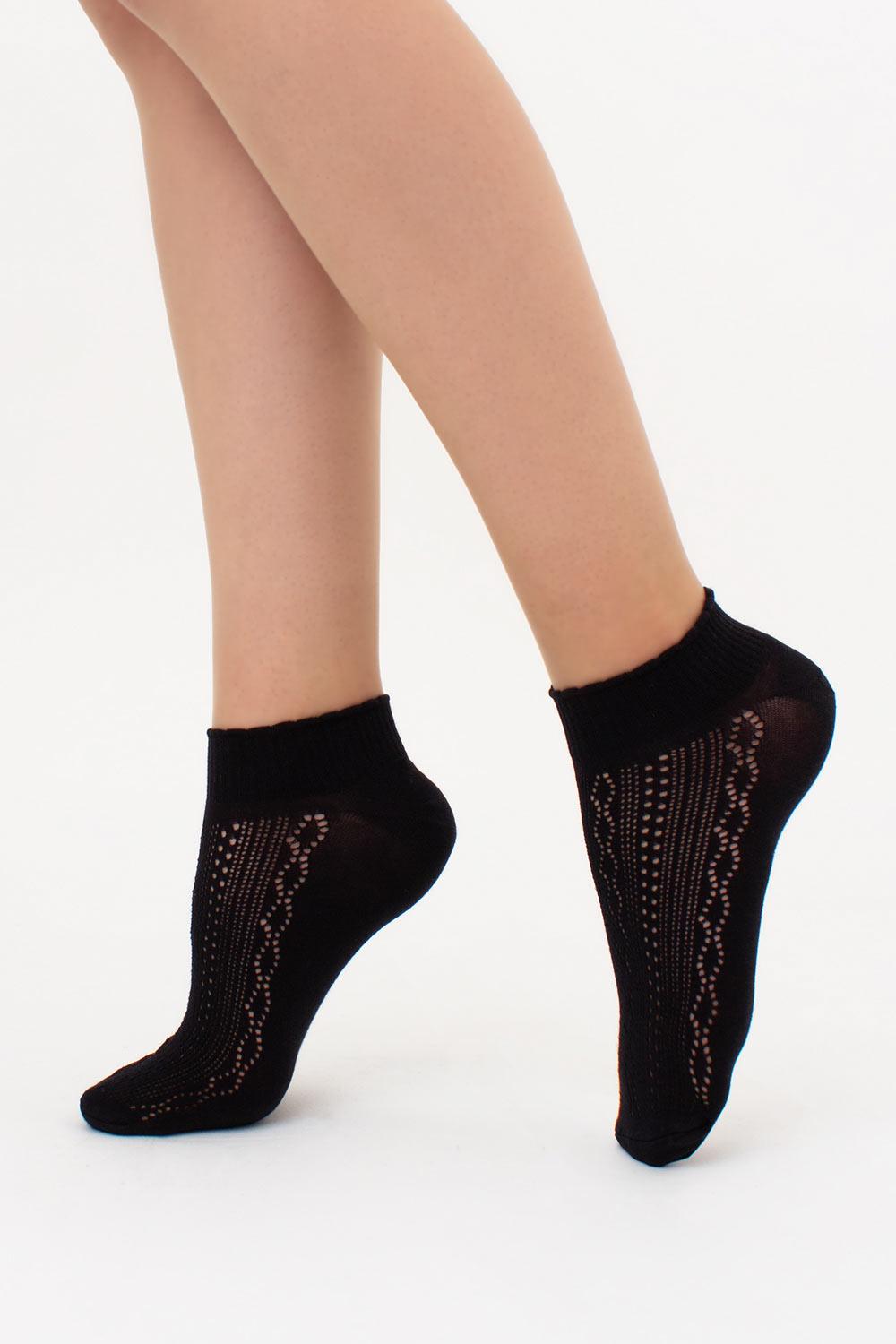 Шкарпетки жіночі короткі із сітчастим плетінням Giulia WS1 AIR 011 р. 36/40 Black nero (30668293)