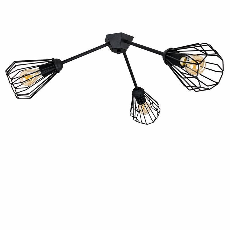 Светильник потолочный лофт Atmolight Shift K-3 C420 1589 на три лампы Черный