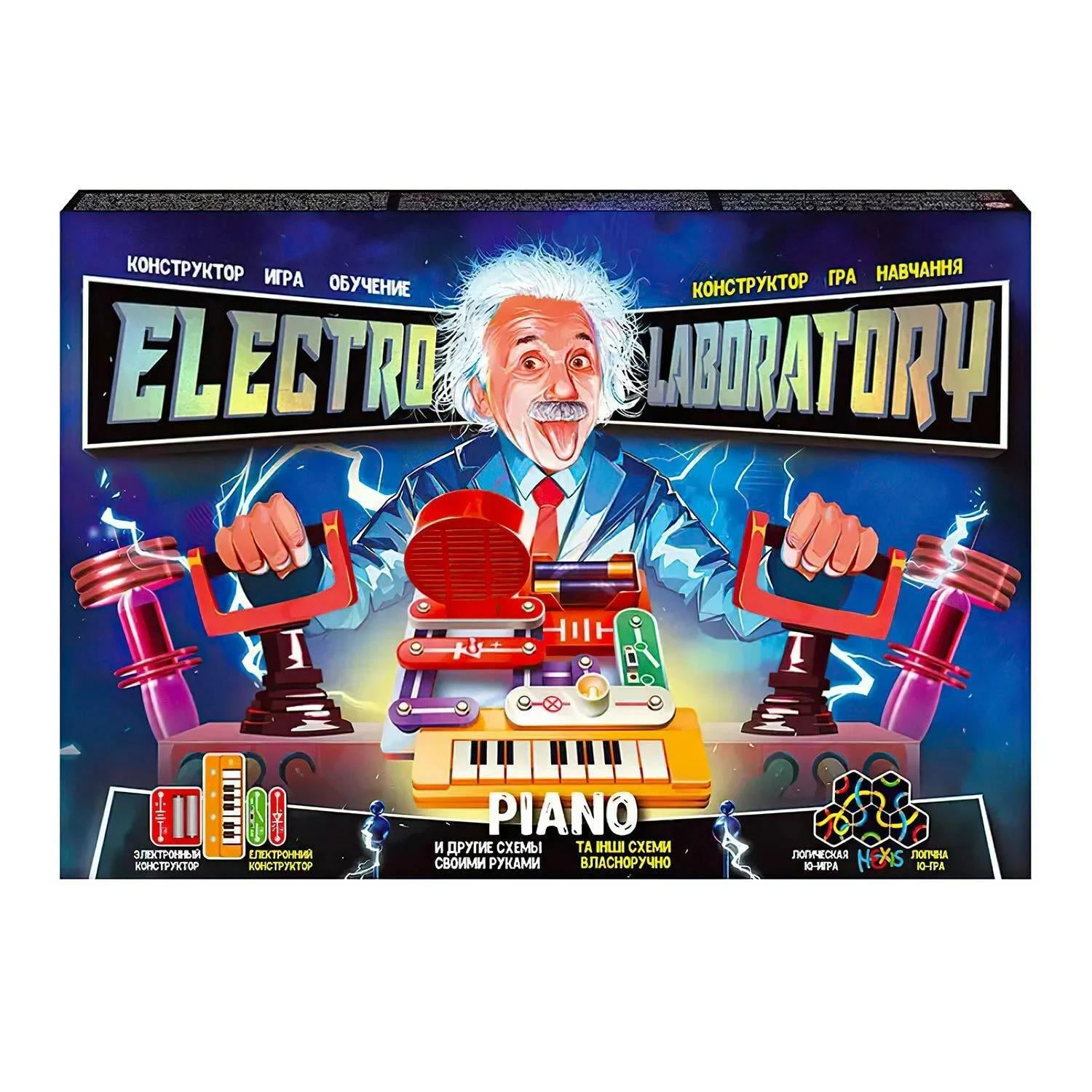 Конструктор электронный Danko Toys ELab-01-02 Electro Laboratory Piano 118 схем 20 дет. Разноцветный (АА12346686)
