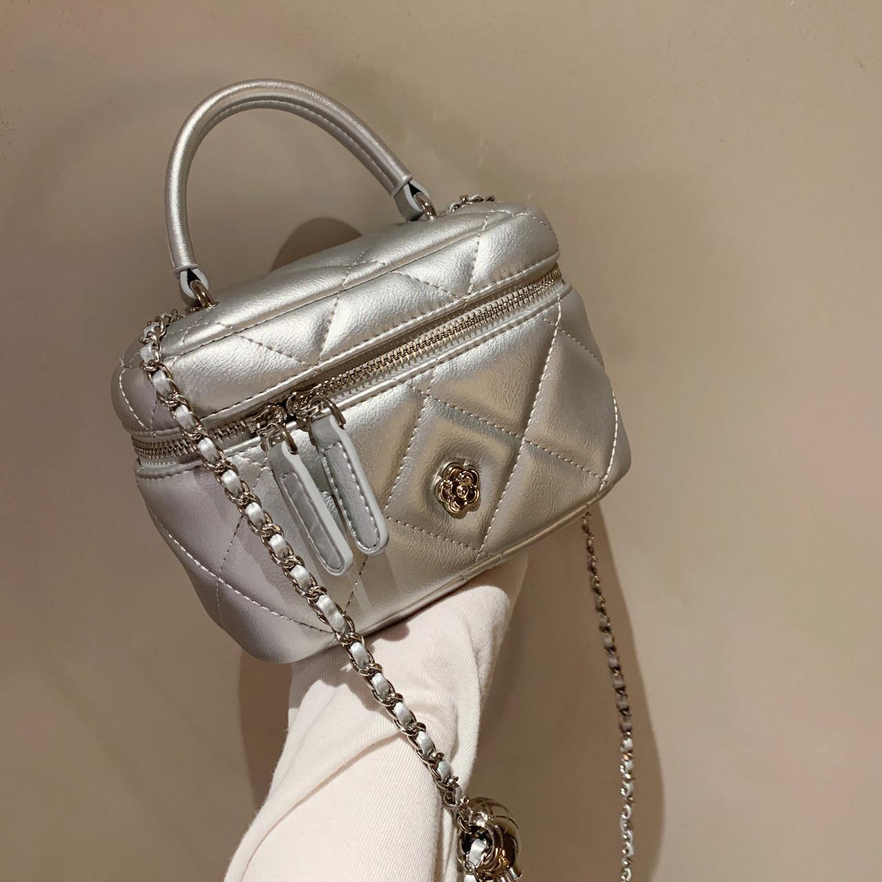 Женская сумка-косметичка 10660-BIG Vanity Bag Серебристый (29472139)