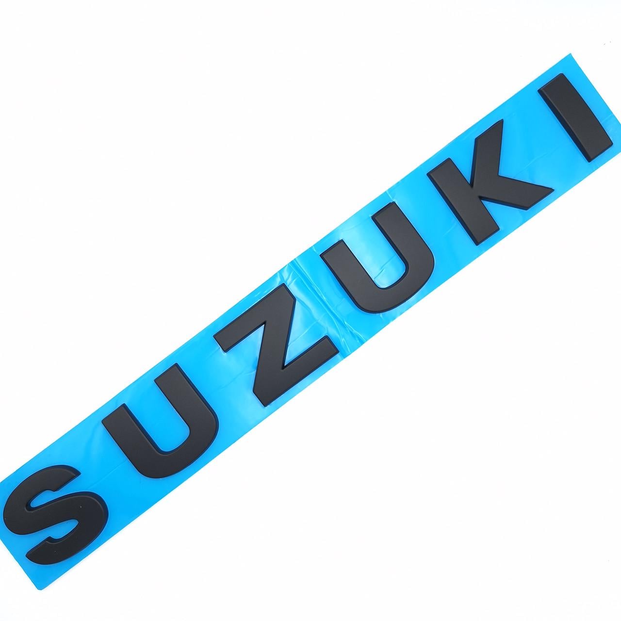 Эмблема надпись Suzuki 32,3х4 см Черный матовый (2035410523)