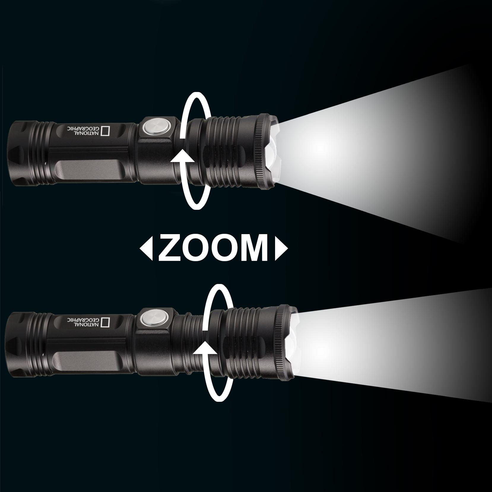 Фонарь National Geographic Iluminos LED Zoom Flashlight 1000 Lm (9082400) - фото 5