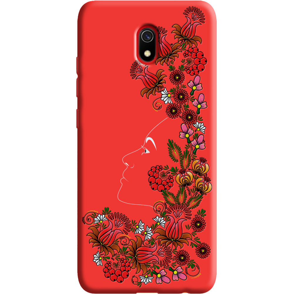 Чехол Boxface Xiaomi Redmi 8A 3D Ukrainian Muse Красный силикон (38341-bk64-38672)