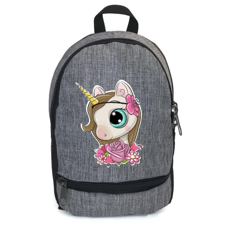 Школьный рюкзак детский Cappuccino Toys EDN-0041 с принтом Unicorn 12,5 л Серый (1369989232)
