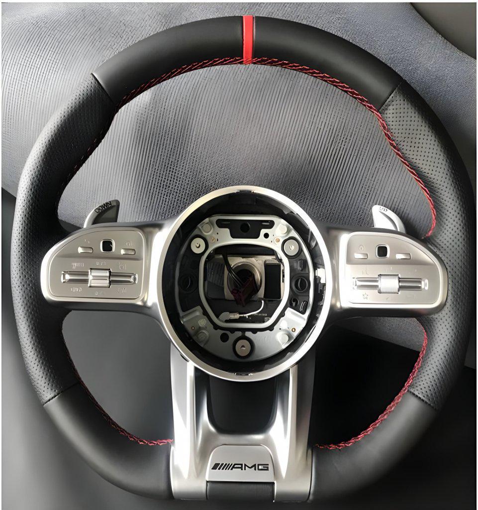 Руль AMG-Style GBT для Mercedes CL-class C216 2006-2014 гг. Черный/Красный