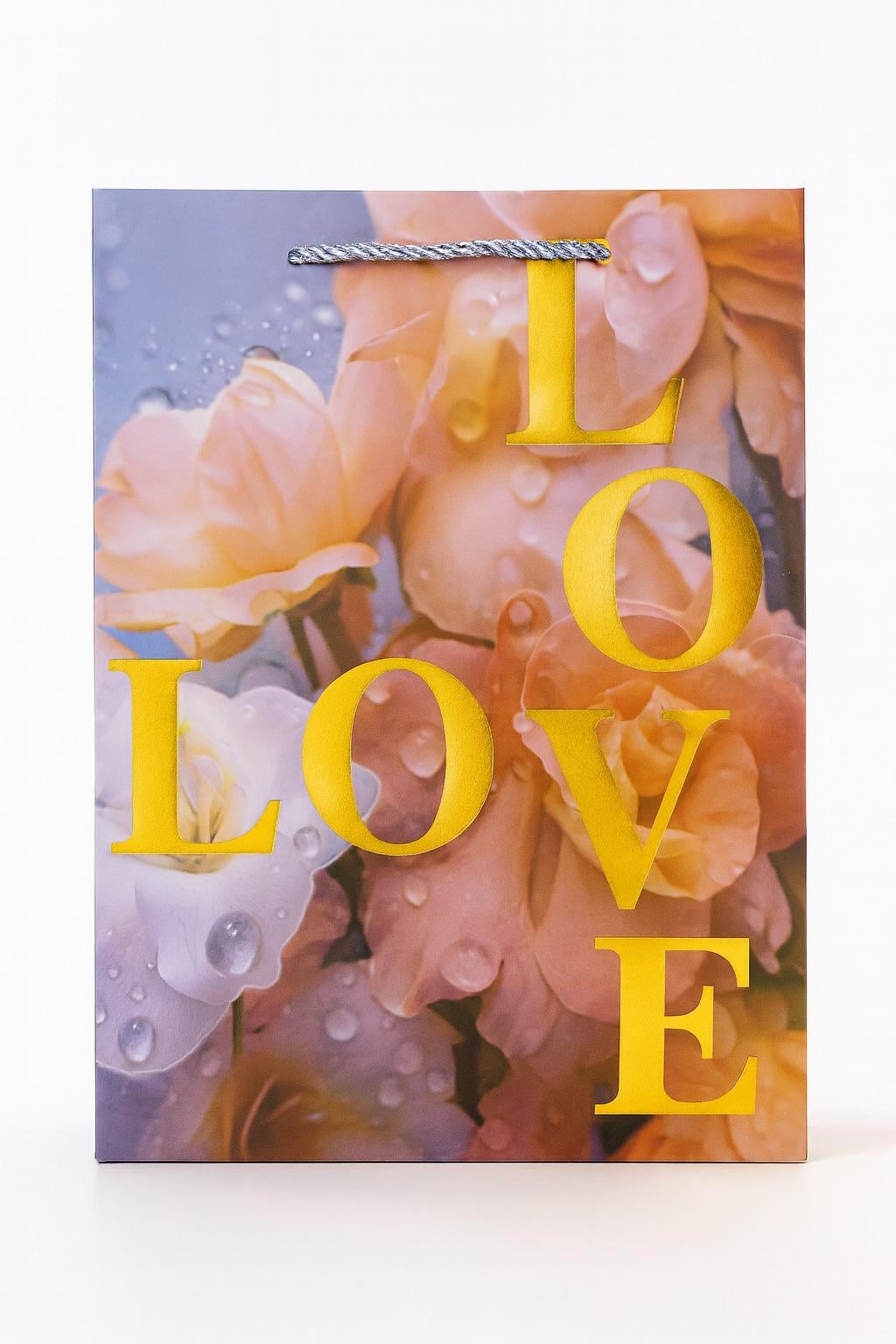 Пакет подарочный бумажный Love L 31х40х12 см (R34711-L)