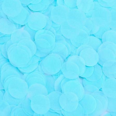 Конфетти кружочки из бумаги 10 г 25 мм Голубой (62051/3)