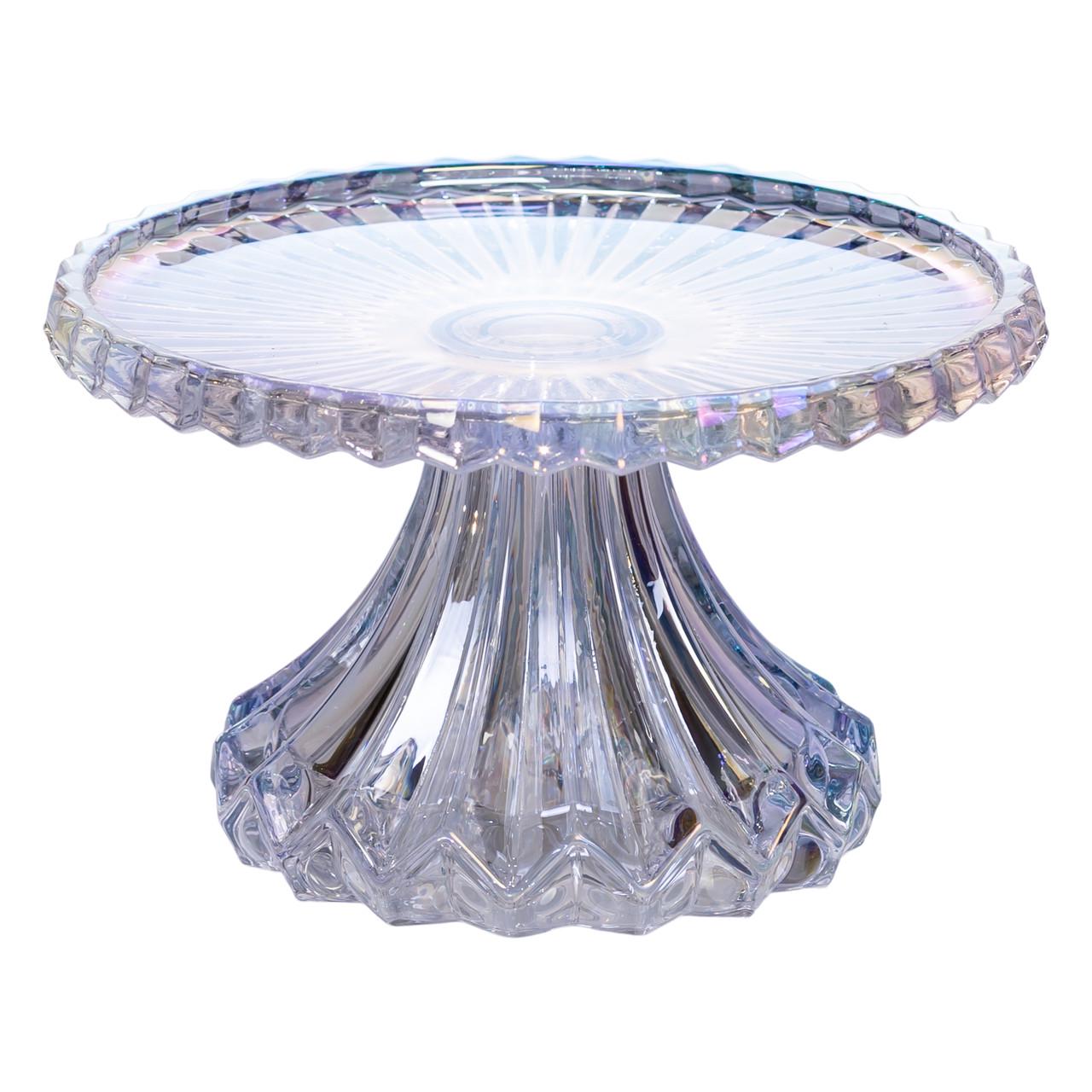 Тортовщица на ножке стеклянная круглая 19 см (HP-19-148S) Тортовщица на ножке стеклянная круглая 19 см (HP-19-148S)