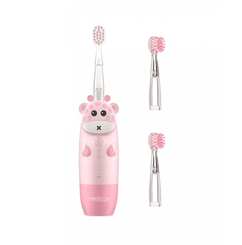 Электрическая зубная щетка детская MEDICA+ KidsBrush 2.0 4 режима 12 000-20 000 вибраций/мин от 2 лет Розовый (33153797)