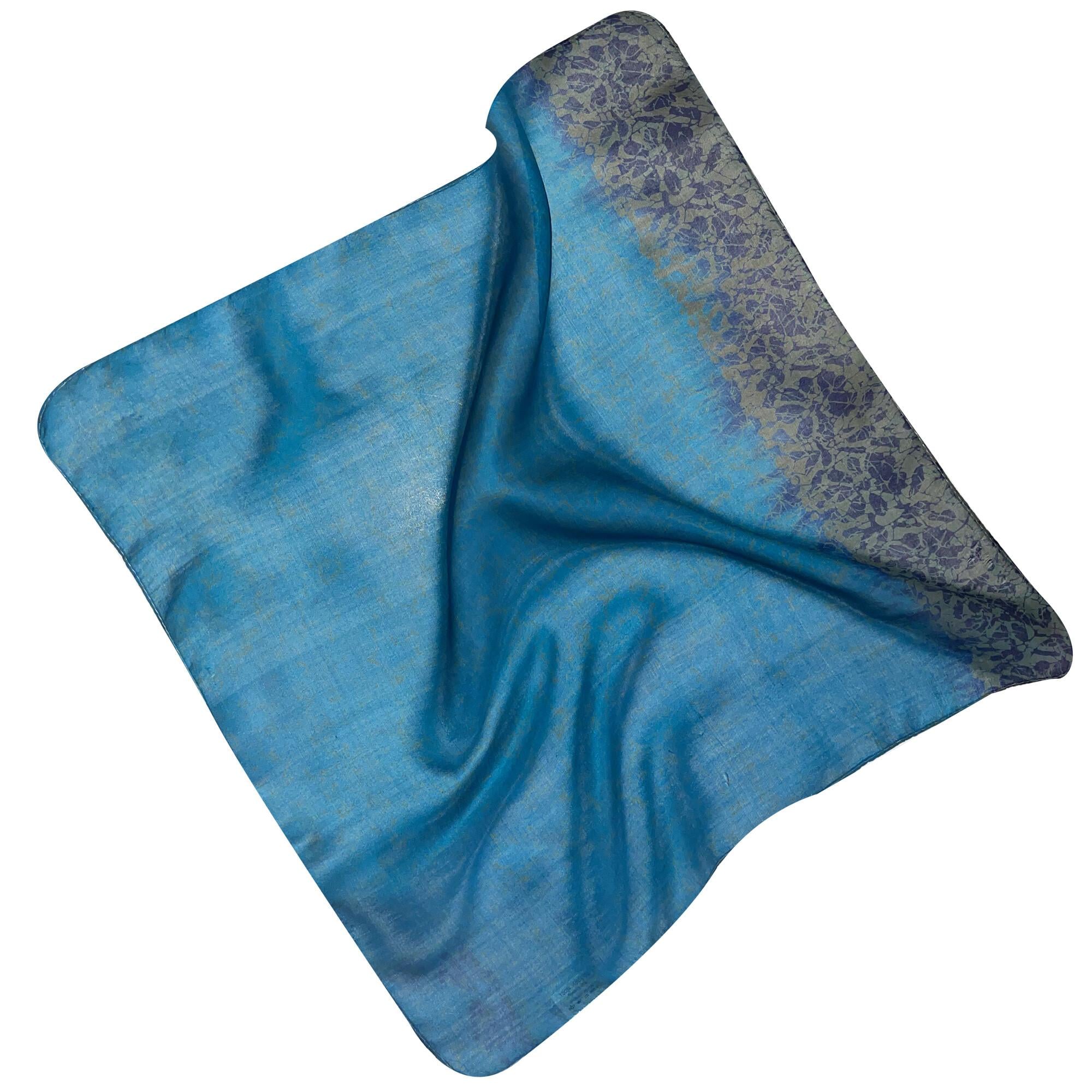Платок шелковый Silk Route 50х50 см Синий (1718)